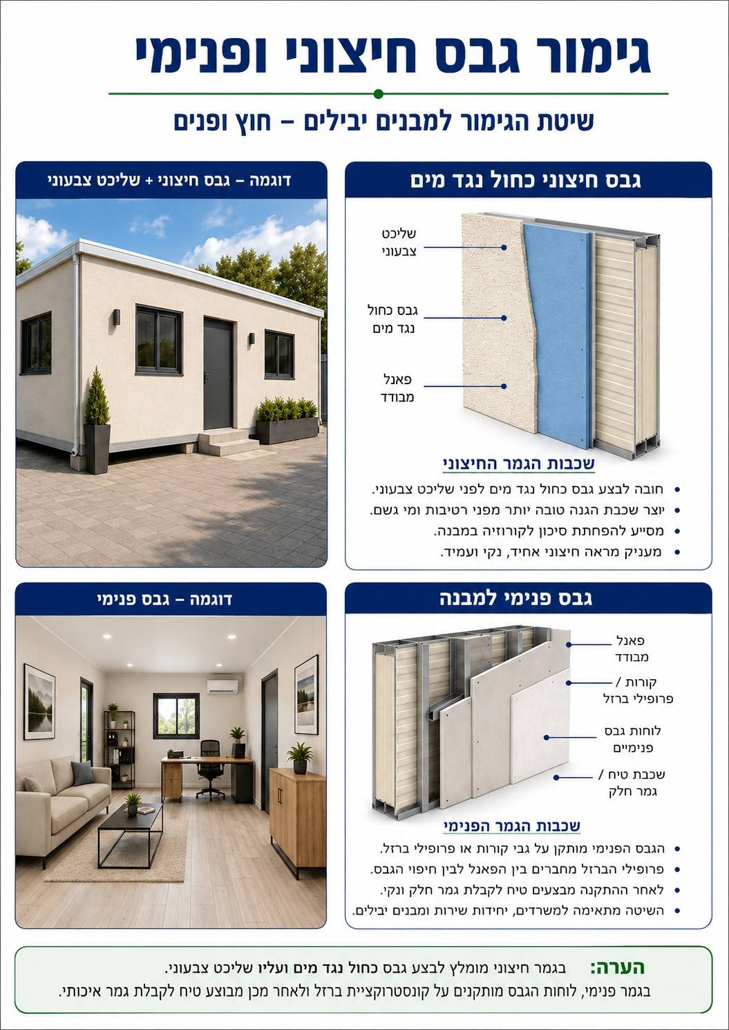 גימור גבס חיצוני ופנימי — קטלוג מבנים יבילים, דרך ארץ